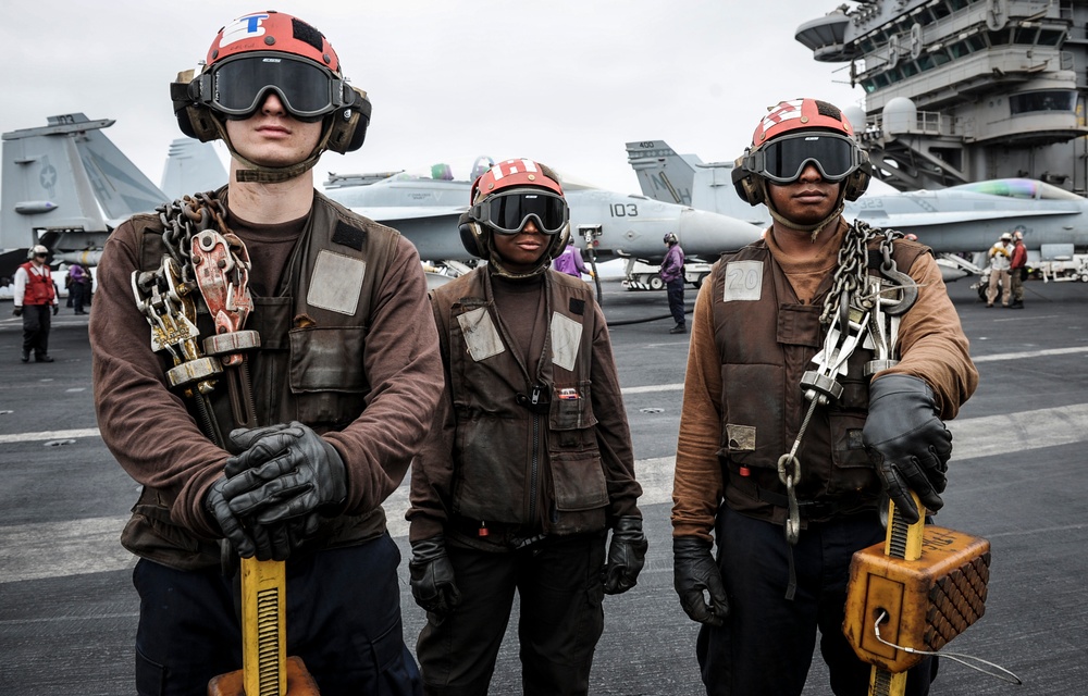 USS Nimitz flight deck operations