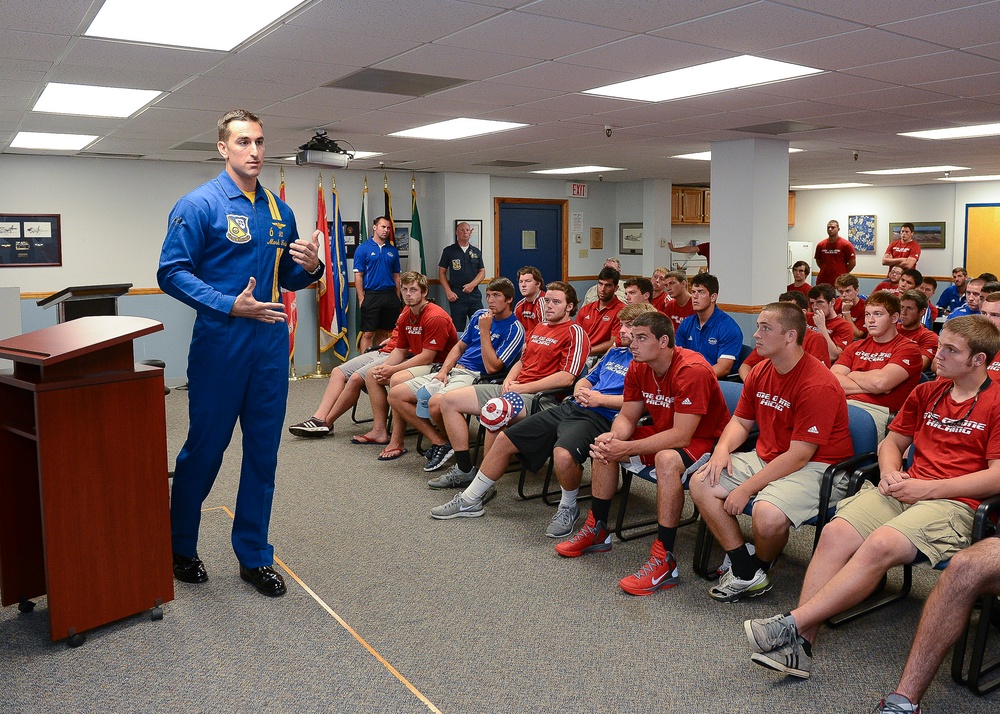 Blue Angels speak to One On One Kicking Camp