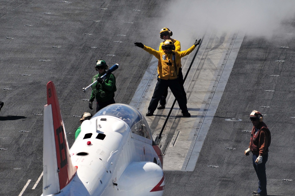 USS Ronald Reagan flight deck operations