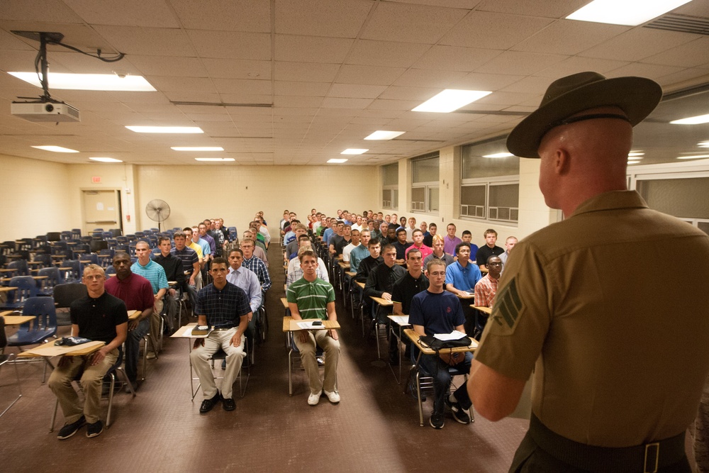 Photo Gallery: Marine recruits survive first night on Parris Island