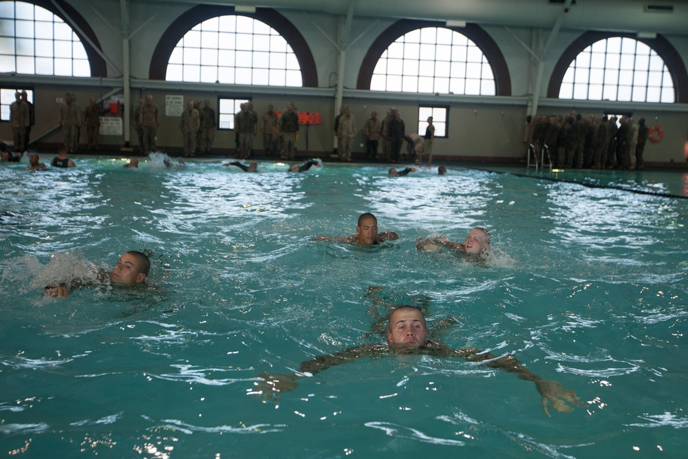 Photo Gallery: Marine Corps recruits qualify in swim survival on Parris Island