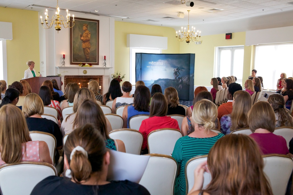 Bonnie Amos addresses 'Spartan Wives'