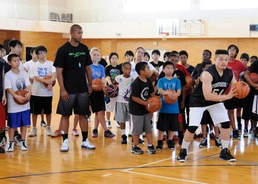 Japanese basketball players conduct clinic for local youth