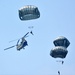 Partnership jump with Italian and US Air Force paratroopers