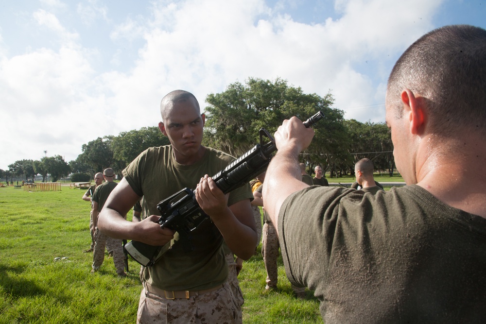 Photo Gallery: Marine recruits learn defensive martial arts techniques on Parris Island