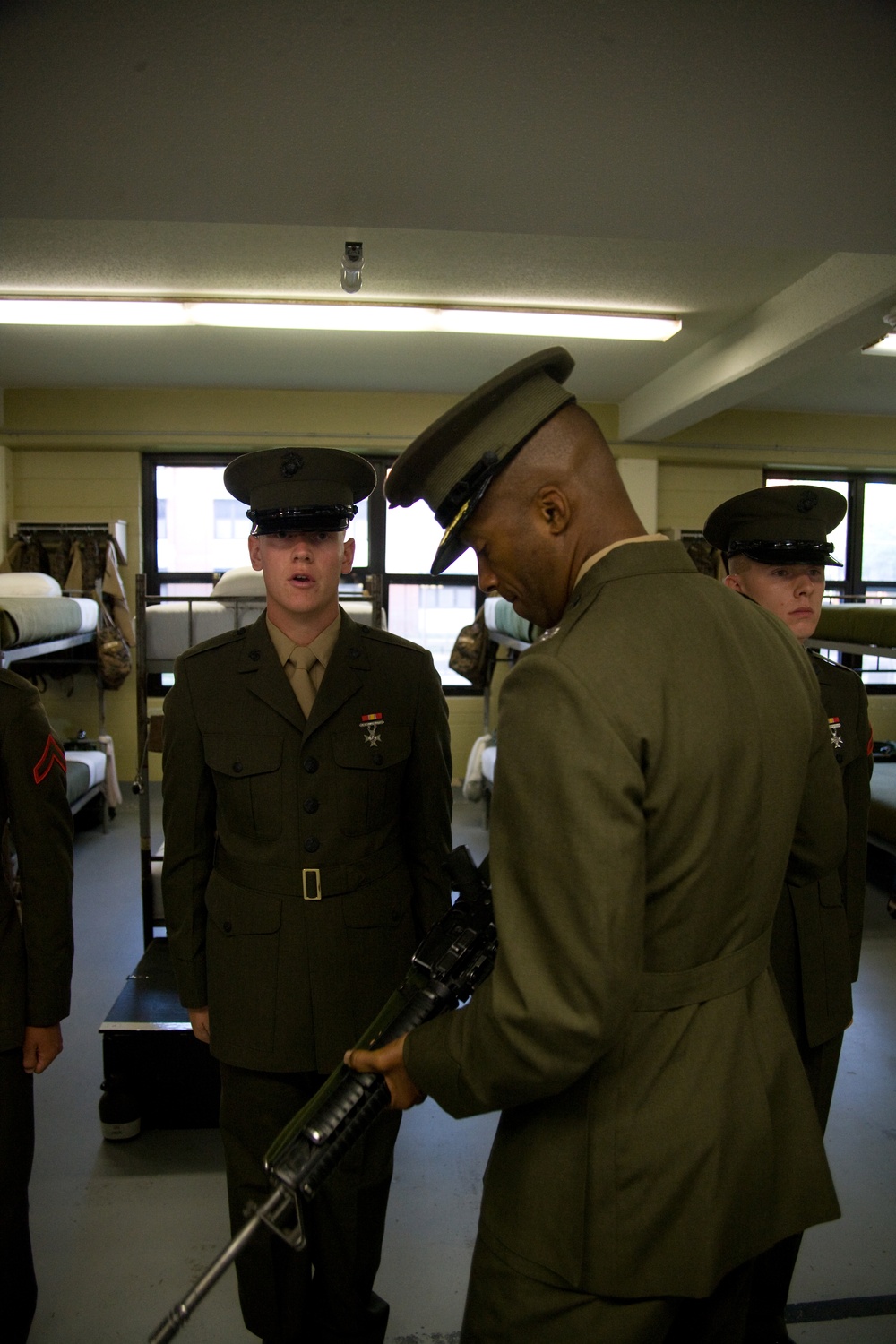 Parris Island recruits inspected in training to prepare for life in Marine Corps