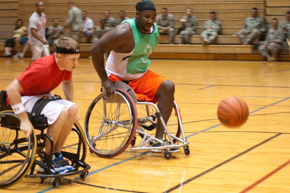Marines, Army rebound with wheelchair basketball