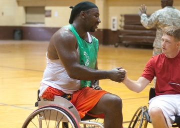 Marines, Army rebound with wheelchair basketball