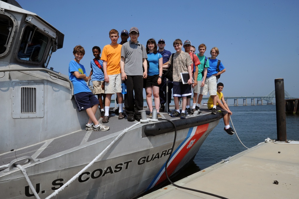 Students tour Coast Guard Station Fire Island