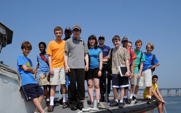 Students tour Coast Guard Station Fire Island