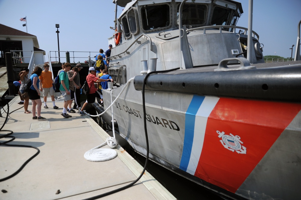 Students tour Coast Guard Station Fire Island