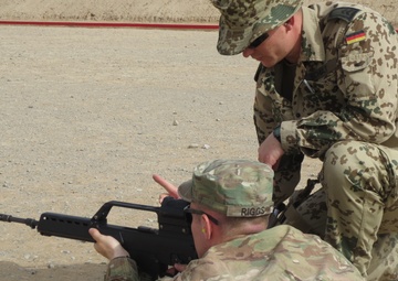 Deployed soldiers take aim at German marksmanship badge