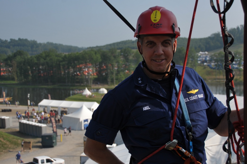 Coast Guard admiral participates in National Scout Jamboree