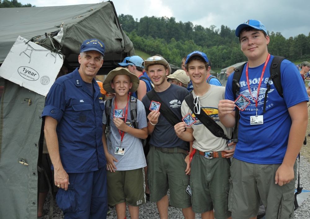 Coast Guard admiral participates in National Scout Jamboree