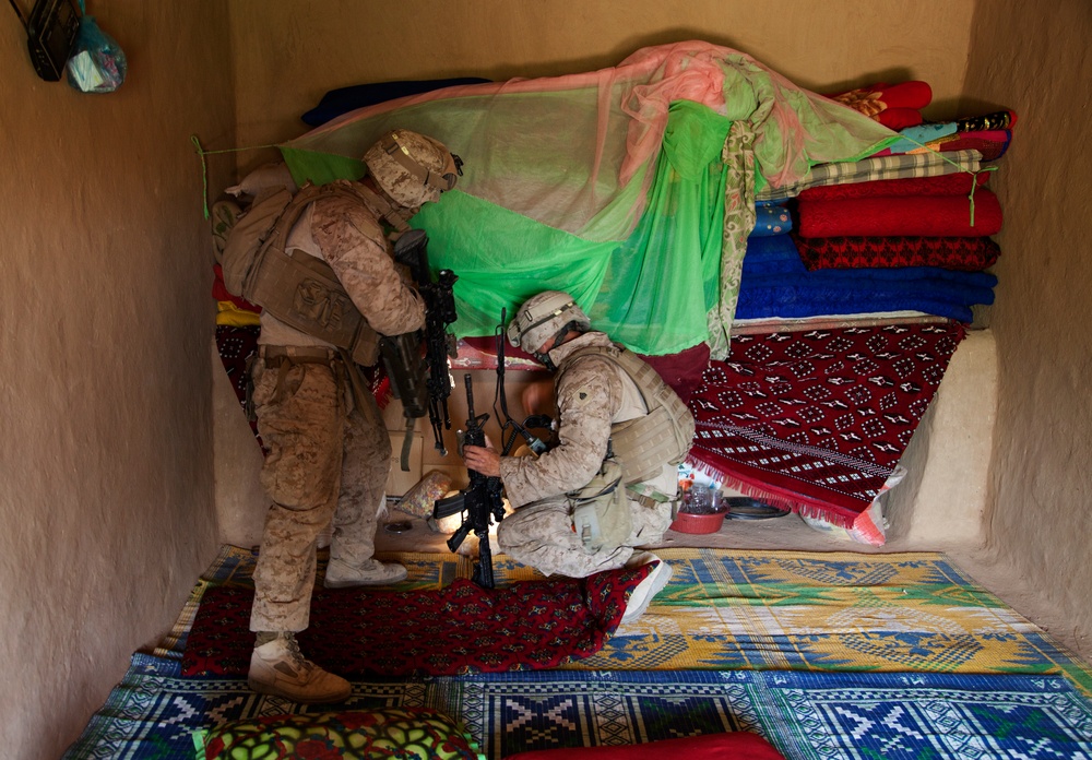 U.S. Marines with Fox Co., 2/2, conduct counter insurgency operations in Helmand province