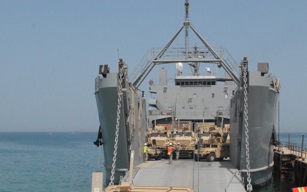 Where the land meets the sea: Training exercise brings Army watercraft and 4th BSB together to deliver humanitarian hope