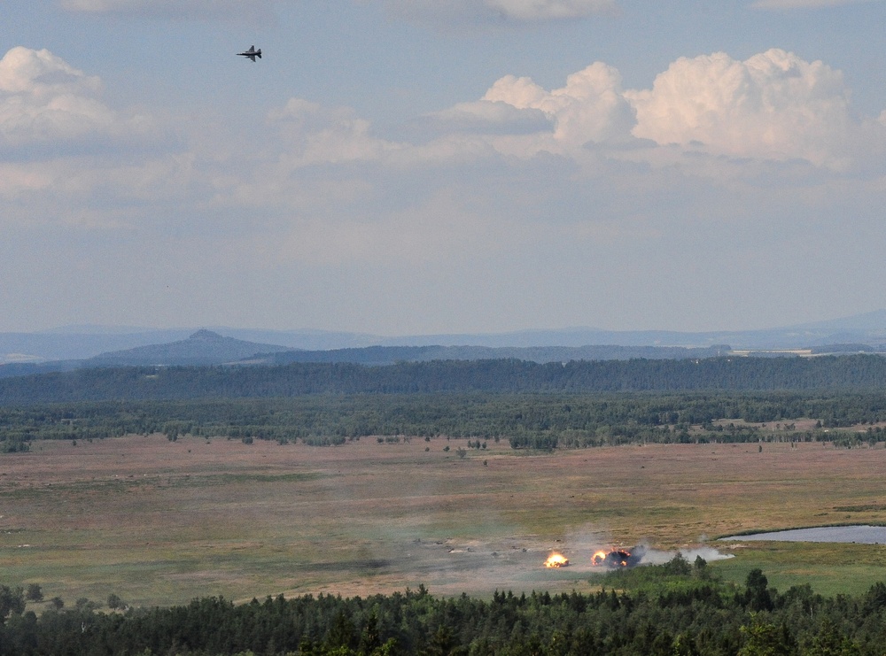 Belgium bombing and strafing flight mission