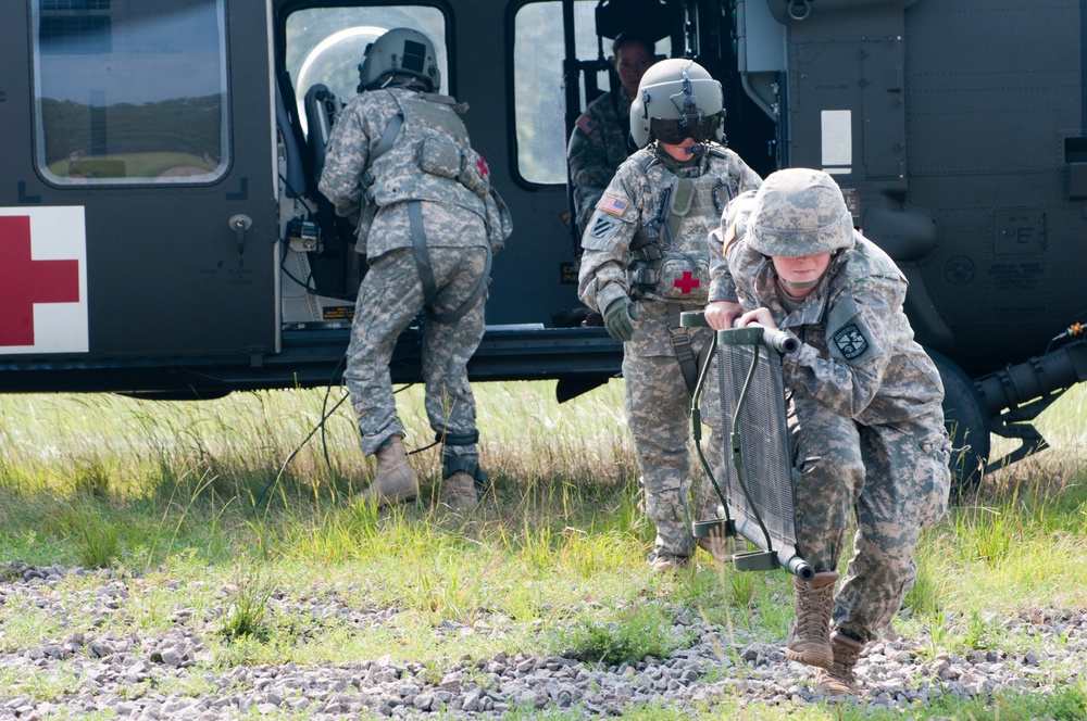 Womack nursing cadets train with All American Medevac Crew
