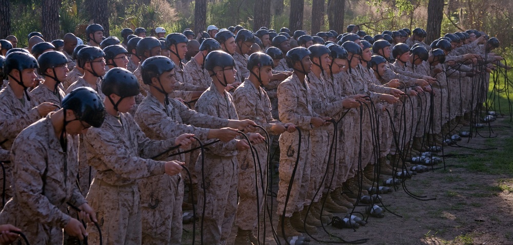 Photo Gallery: Marine recruits learn to rappel on Parris Island