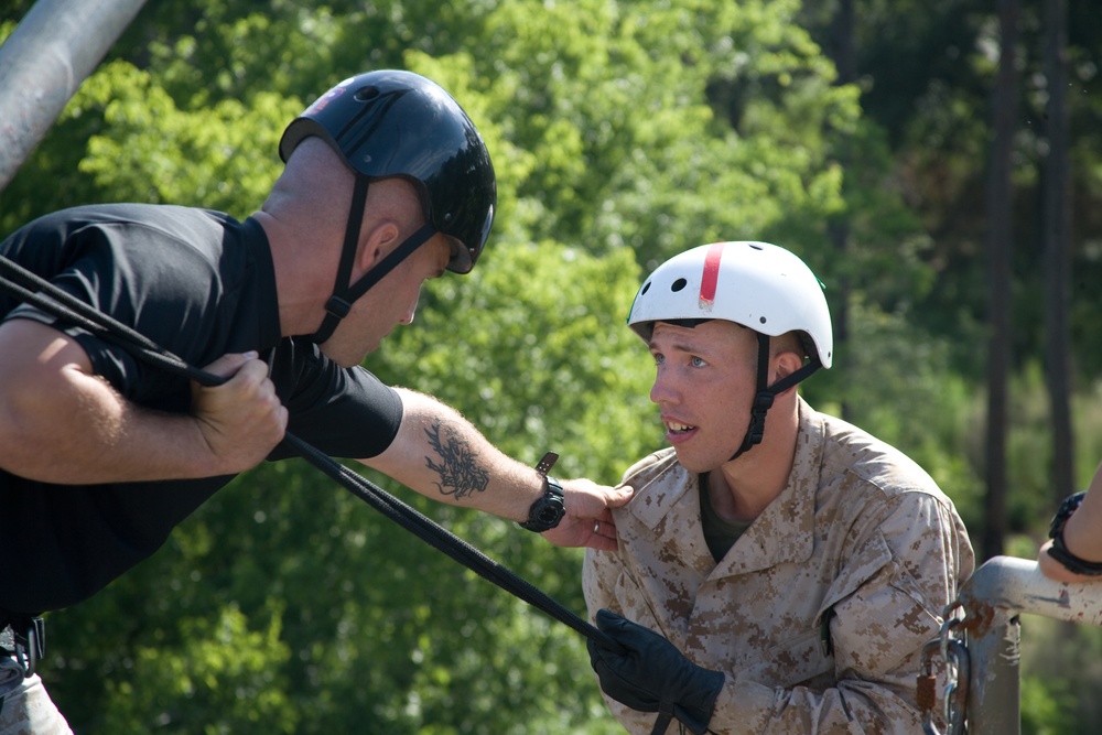 Photo Gallery: Marine recruits learn to rappel on Parris Island