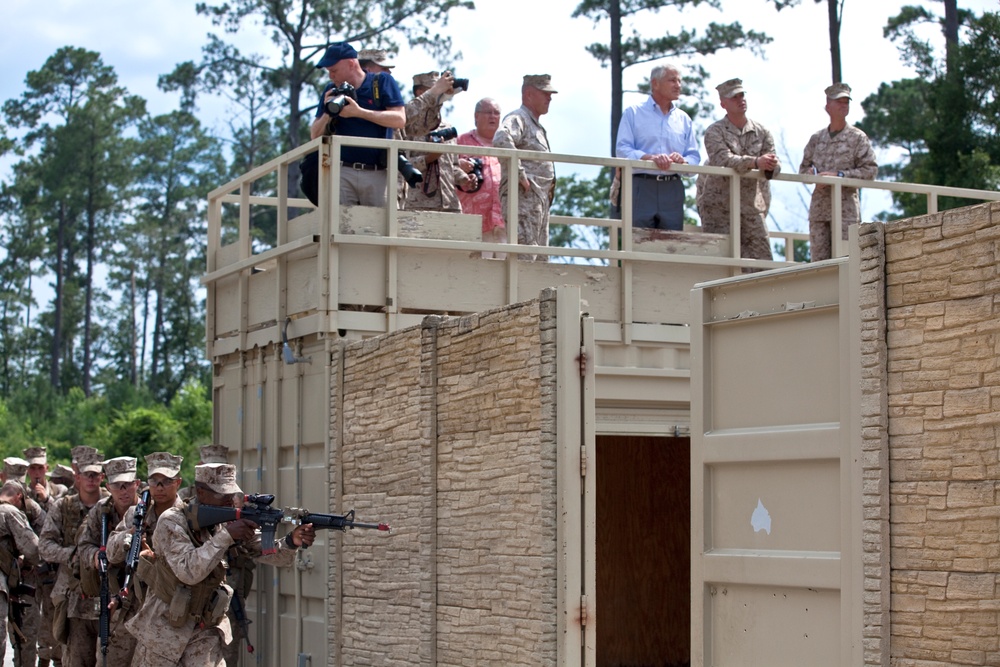 Camp Geiger's urban operations training facility