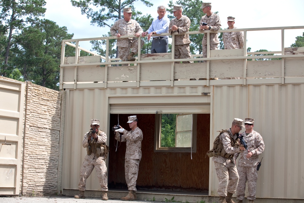 Camp Geiger's urban operations training facility