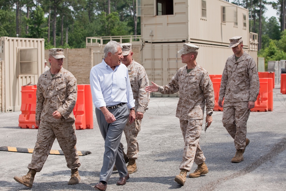 Camp Geiger's urban operations training facility