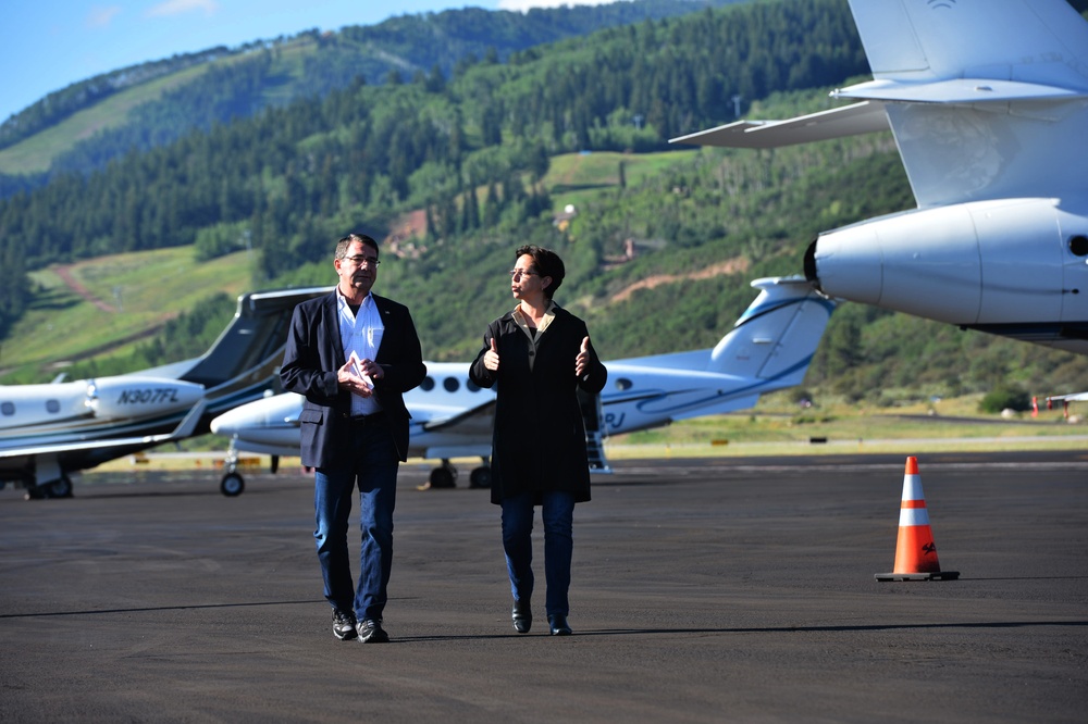 Carter attends the Aspen Security Forum
