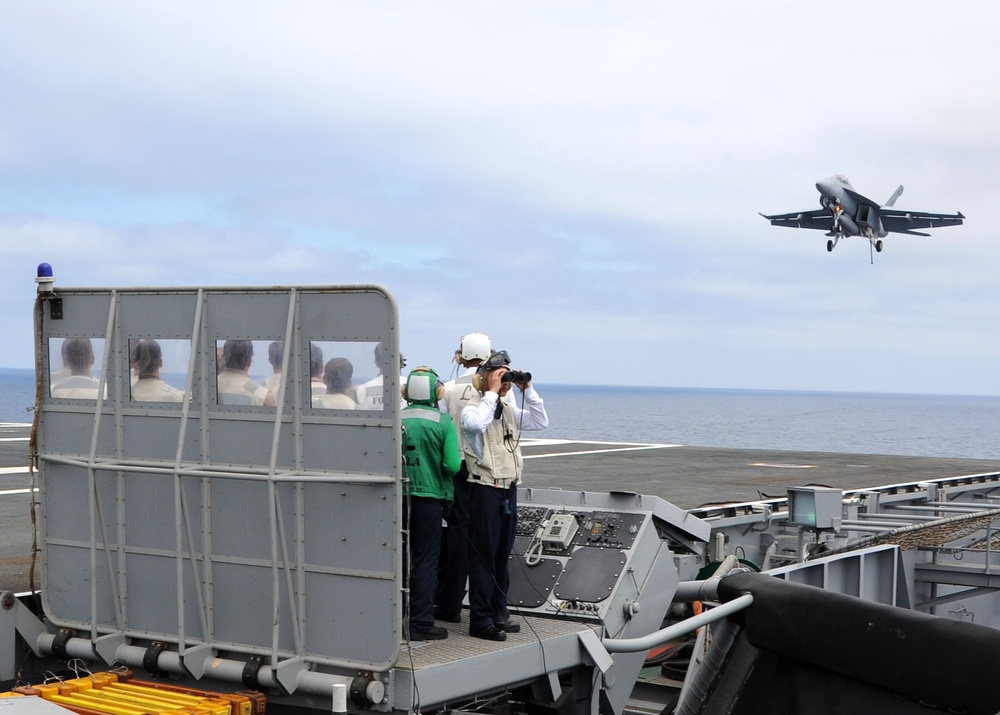 USS Ronald Regan flight deck operations