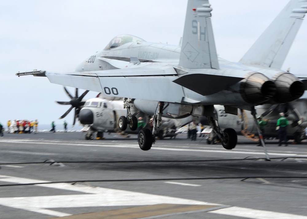 USS Ronald Regan flight deck operations