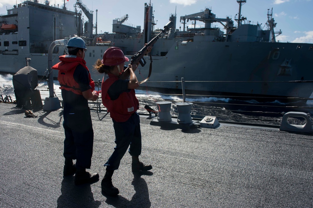 USS Preble replenishment at sea