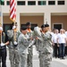 Change of command 509th Signal Battalion, uncasing of the colors