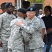 Change of command 509th Signal Battalion, uncasing of the colors