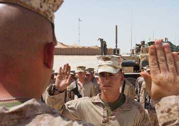 CLR Marine re-enlists, closes out deployment