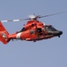 Coast Guard helicopter conducts flight over ports of Los Angeles and Long Beach