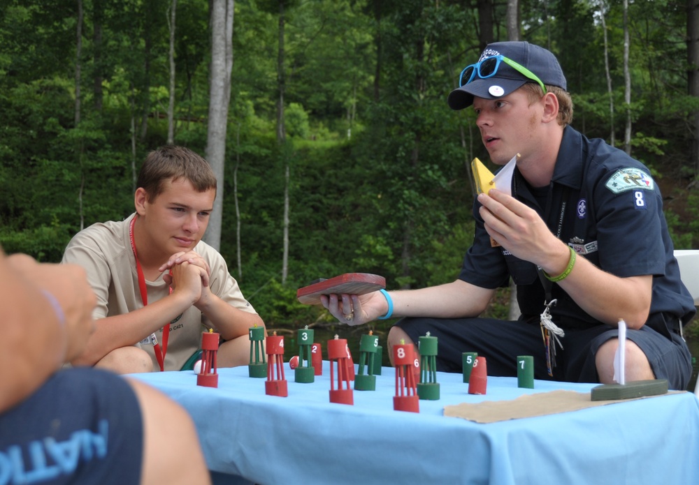 Sea Scout Leader educates scouts at 2013 National Scout Jamboree