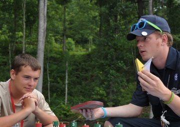 Sea Scout Leader educates scouts at 2013 National Scout Jamboree