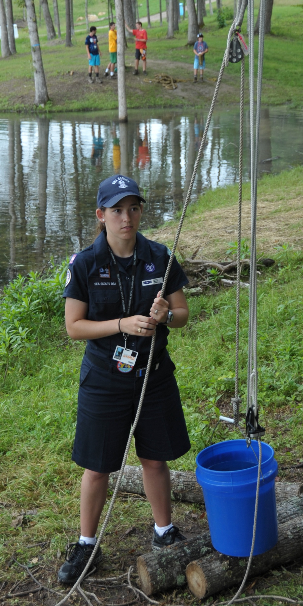 Sea Scout leader educates scouts at 2013 National Scout Jamboree