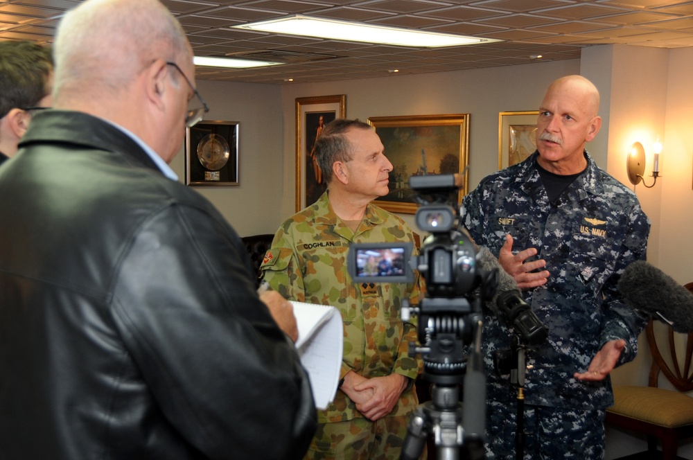USS George Washington welcomes Australian distinguished visitors