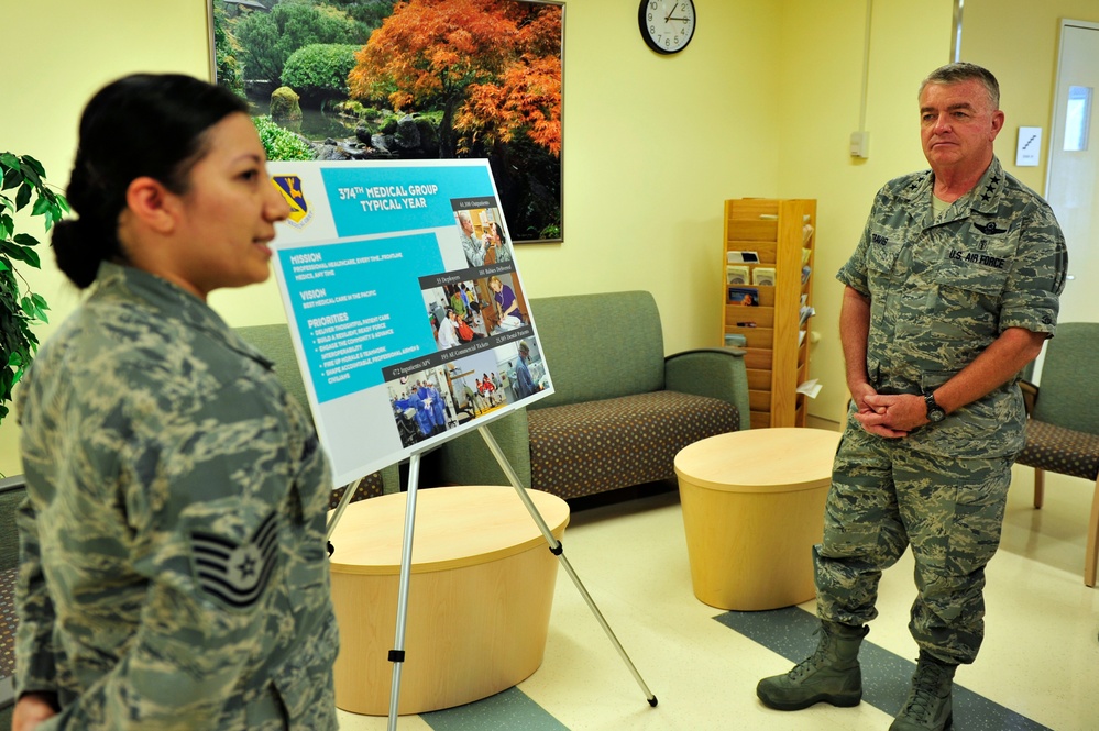 Air Force surgeon general meets Yokota airmen