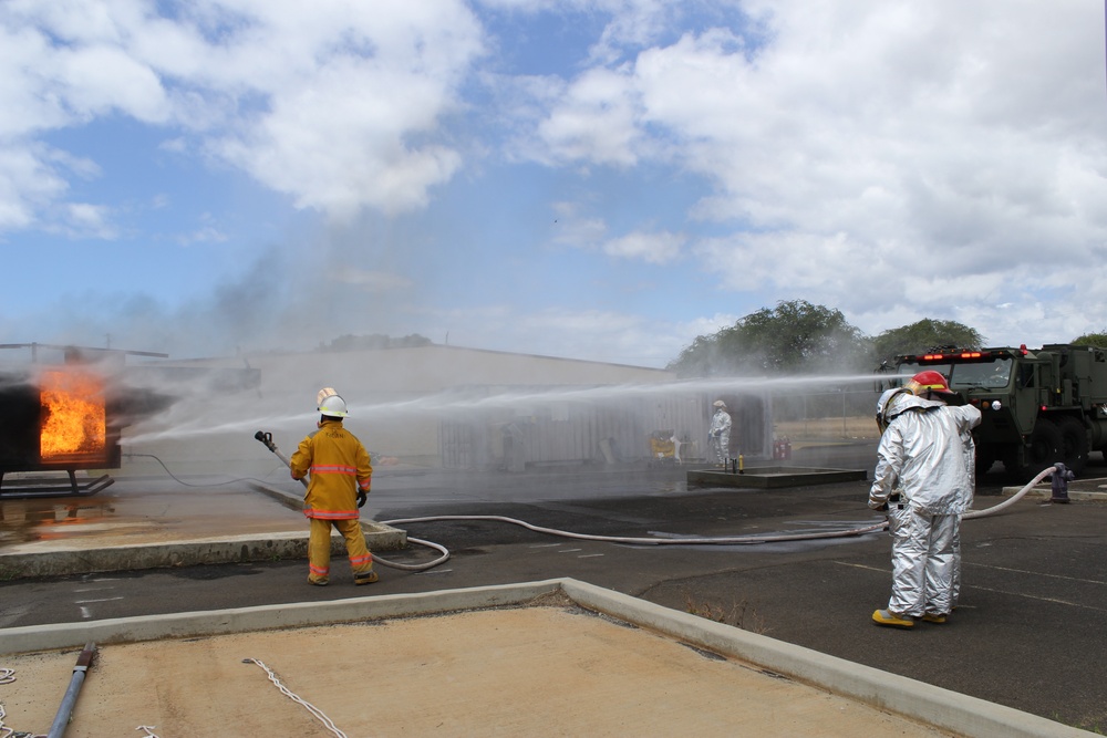 Firefighters conduct annual training