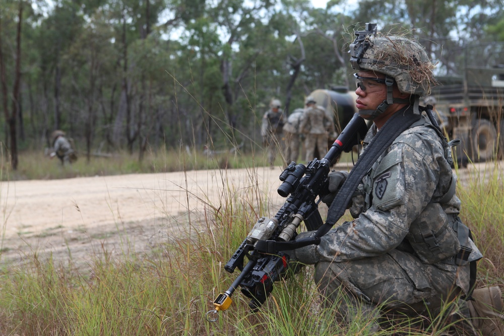 Australian, U.S. forces work in cohesion supplying soldiers