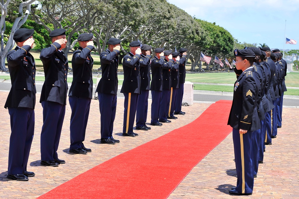 Secretary of the Army John McHugh honors veterans at National Memorial Cemetery of the Pacific
