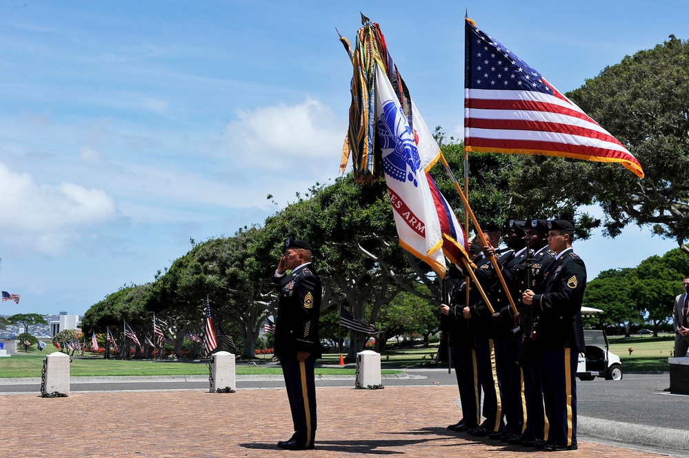 Secretary of the Army John McHugh honors veterans at National Memorial Cemetery of the Pacific