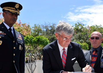 Secretary of the Army John McHugh honors veterans at National Memorial Cemetery of the Pacific