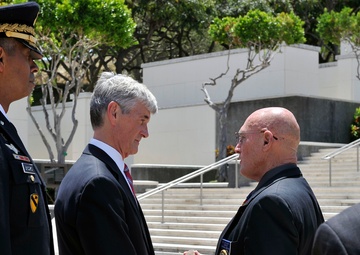 Secretary of the Army John McHugh honors veterans at National Memorial Cemetery of the Pacific