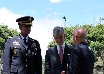 Secretary of the Army John McHugh honors veterans at National Memorial Cemetery of the Pacific