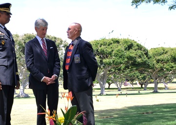 Secretary of the Army John McHugh honors veterans at National Memorial Cemetery of the Pacific