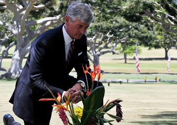 Secretary of the Army John McHugh honors veterans at National Memorial Cemetery of the Pacific