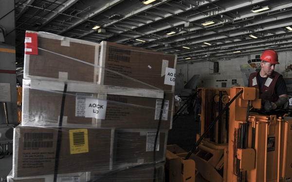 Sailor moves supplies